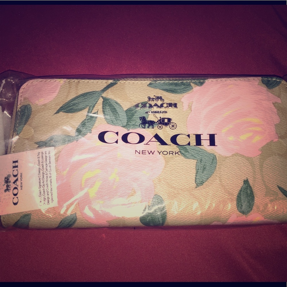 Floral logo wallet